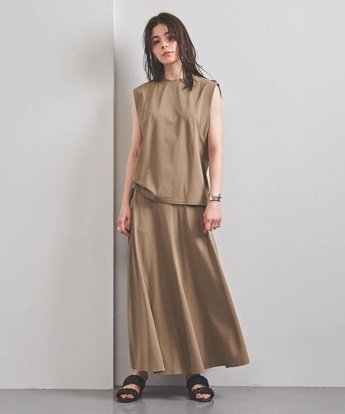 UNITED ARROWS（ユナイテッドアローズ）の「UGCC T/C ノースリーブ カットソー◆（Tシャツ/カットソー・レディース・ベージュ/ダークグレー・FREE）」の6枚目の写真