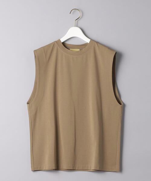 UNITED ARROWS（ユナイテッドアローズ）の「UGCC T/C ノースリーブ カットソー◆（Tシャツ/カットソー・レディース・ベージュ/ダークグレー・FREE）」の7枚目の写真