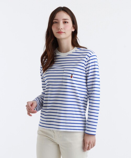 MACKINTOSH PHILOSOPHY(マッキントッシュ フィロソフィー)の「【BUCKINGHAM BEAR】クルーネックロングスリーブ(Tシャツ/カットソー・レディース・レッド/ベージュ系その他/ダークネイビー/グリーン/ネイビー・38)」の1枚目の写真