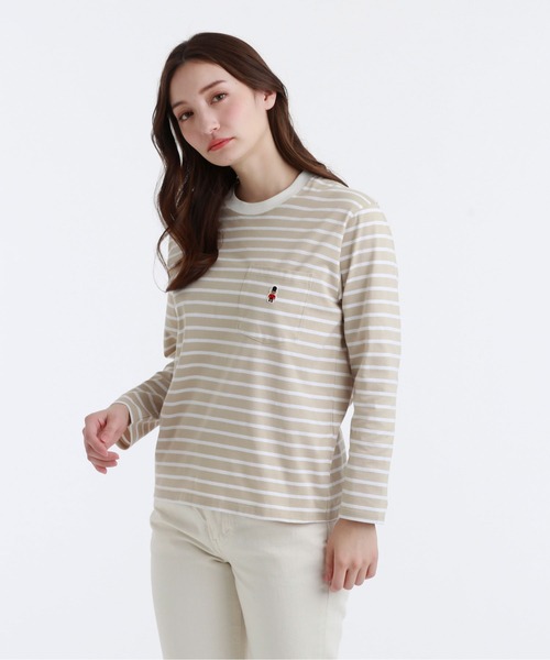 MACKINTOSH PHILOSOPHY(マッキントッシュ フィロソフィー)の「【BUCKINGHAM BEAR】クルーネックロングスリーブ(Tシャツ/カットソー・レディース・レッド/ベージュ系その他/ダークネイビー/グリーン/ネイビー・38)」の2枚目の写真