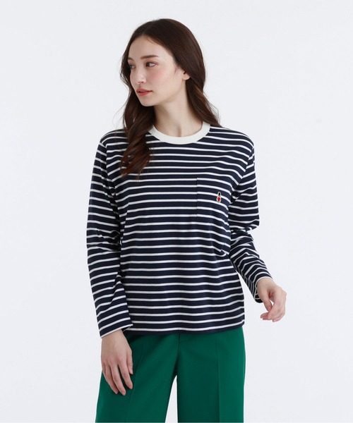 MACKINTOSH PHILOSOPHY(マッキントッシュ フィロソフィー)の「【BUCKINGHAM BEAR】クルーネックロングスリーブ(Tシャツ/カットソー・レディース・レッド/ベージュ系その他/ダークネイビー/グリーン/ネイビー・38)」の4枚目の写真