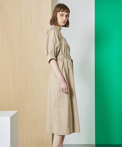 UNITED TOKYO（ユナイテッドトウキョウ）の「バブルスリーブロングワンピース（ワンピース・レディース・ブラック/ベージュ・FREE）」の9枚目の写真