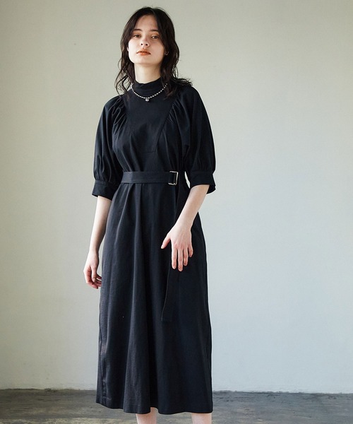 UNITED ARROWS LTD. OUTLET｜パフスリーブ ロングワンピース