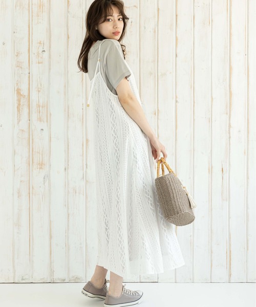12Twelve Agenda(トゥエルブ アジェンダ)の「前後2wayレースキャミワンピース(ワンピース・レディース・オフホワイト/ブラック・M)」の11枚目の写真