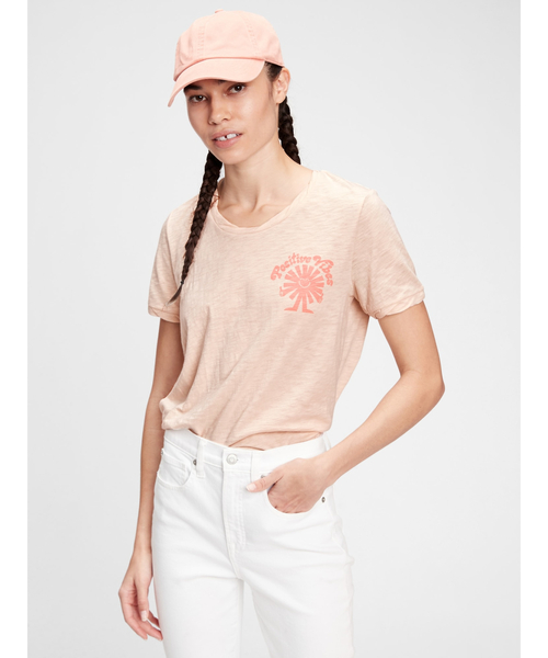 GAP（ギャップ）の「ジェネレーション・グッド  グラフィック Tシャツ（Tシャツ/カットソー・レディース・ライトブルー/ナチュラル/ホワイト/グリーン・XS/S/M/L/XL/XXS）」の3枚目の写真