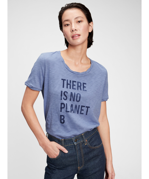 GAP（ギャップ）の「ジェネレーション・グッド  グラフィック Tシャツ（Tシャツ/カットソー・レディース・ライトブルー/ナチュラル/ホワイト/グリーン・XS/S/M/L/XL/XXS）」の4枚目の写真
