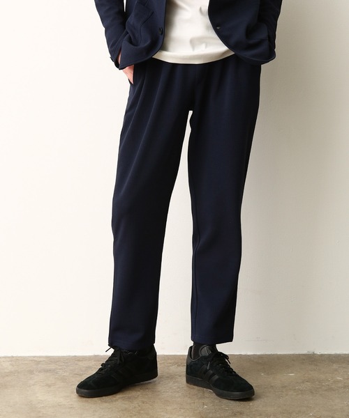 JUNRED（ジュンレッド）の「ウェーブワッフルイージーテーパードパンツ（その他パンツ・メンズ・ブラック/ネイビー・LL/M/L）」の10枚目の写真
