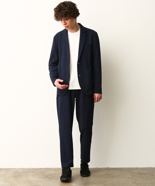 JUNRED（ジュンレッド）の「ウェーブワッフルイージーテーパードパンツ（その他パンツ・メンズ・ブラック/ネイビー・LL/M/L）」の7枚目の写真