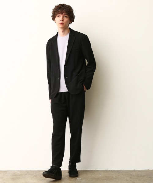 JUNRED（ジュンレッド）の「ウェーブワッフルイージーテーパードパンツ（その他パンツ・メンズ・ブラック/ネイビー・LL/M/L）」の14枚目の写真