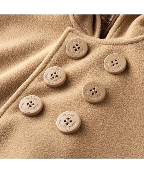 MIKI HOUSE（ミキハウス）の「ベビーマント（ポンチョ・キッズ・ベージュ/ネイビー/レッド・フリー(70-90cm)）」の6枚目の写真