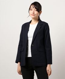 麻混テーラードジャケット