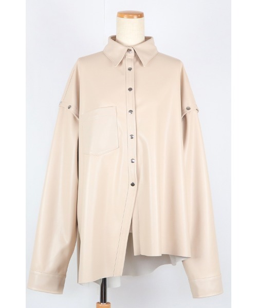 AULA AILA(アウラアイラ)の「オーバーサイズシャツ(シャツ/ブラウス・レディース・ブラック/ベージュ/グリーン/ライトベージュ・0)」の21枚目の写真