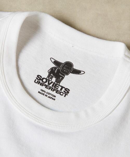 UNPERFECT（アンパーフェクト）の「[WEB限定]UNPERFECT SOVIETSコラボ　グラフィック TEE（Tシャツ/カットソー・メンズ・ホワイト/ブラック・4/3）」の8枚目の写真