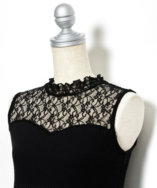 AS KNOW AS PINKY（アズノゥアズピンキー）の「ランダム☆ハイネックノースリーブ（タンクトップ・レディース・ブラック/オフホワイト・FREE）」の6枚目の写真