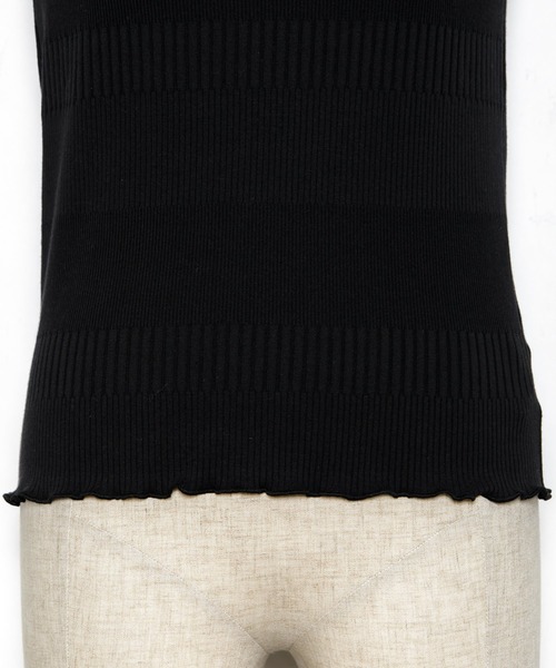 AS KNOW AS PINKY（アズノゥアズピンキー）の「ランダム☆ハイネックノースリーブ（タンクトップ・レディース・ブラック/オフホワイト・FREE）」の9枚目の写真