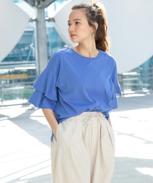 niko and... | フリル袖レイヤープルオーバー(Tシャツ/カットソー)