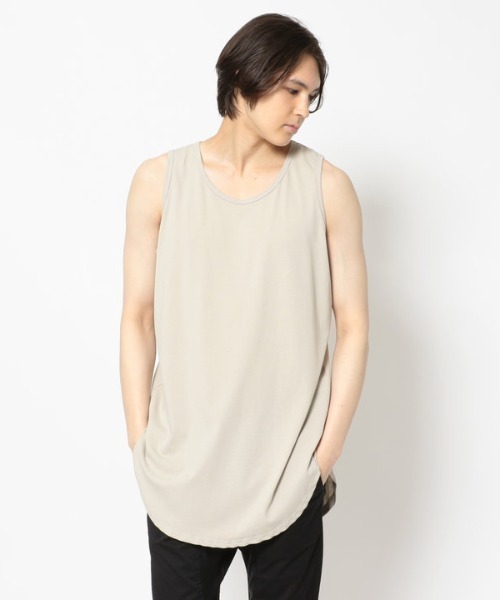 A4A（エーフォーエー）の「A4A エーフォーエー/40s強撚糸ラウンドタンクトップ（タンクトップ・メンズ・ホワイト/サンドベージュ/ブラック・FREE）」の3枚目の写真