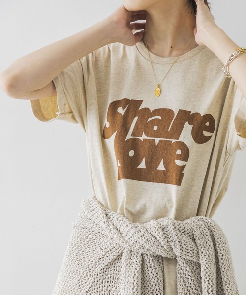 MIXTA（ミクスタ）の「Mixta　SHARE LOVE T-SHIRTS（Tシャツ/カットソー・レディース・ラベンダー/ブラウン系その他・FREE）」の13枚目の写真