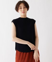 DRESKIP | オ－ガニックコットンノースリーブニット(ニット/セーター)