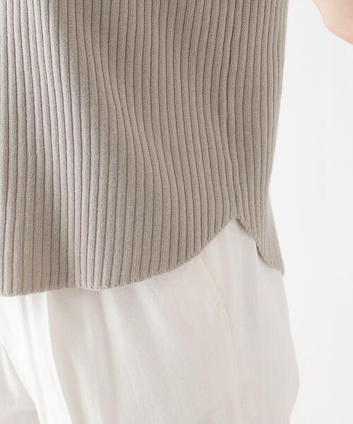 DRESKIP（ドレスキップ）の「◆オ－ガニックコットンノースリーブニット（ニット/セーター・レディース・グリーン/ライトグレー/オフホワイト/ネイビー・02/04/03）」の10枚目の写真