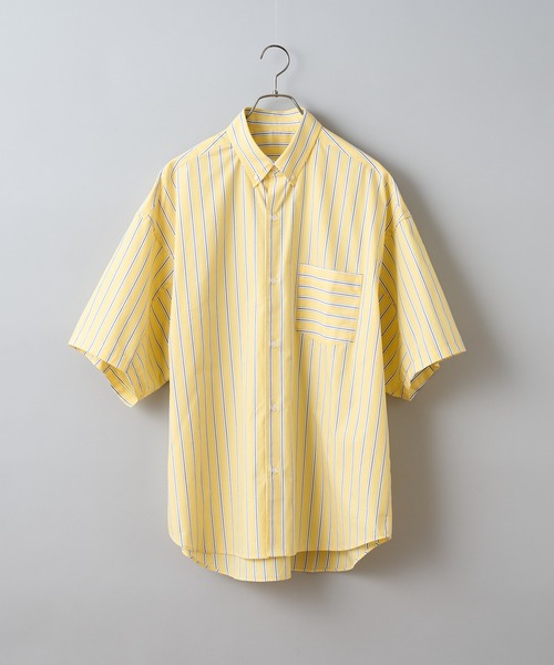 CIAOPANIC（チャオパニック）の「カラーストライプオーバーサイズボタンダウンシャツ（シャツ/ブラウス・メンズ・レッド/サックスブルー/イエロー・MEDIUM/LARGE）」の5枚目の写真