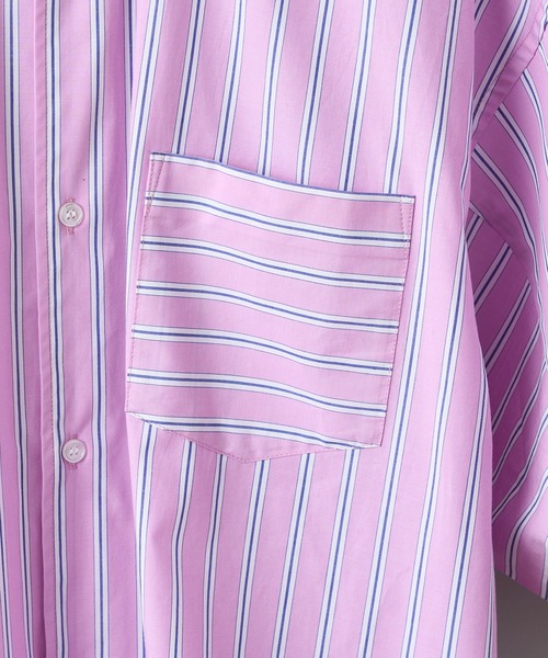 CIAOPANIC（チャオパニック）の「カラーストライプオーバーサイズボタンダウンシャツ（シャツ/ブラウス・メンズ・レッド/サックスブルー/イエロー・MEDIUM/LARGE）」の7枚目の写真