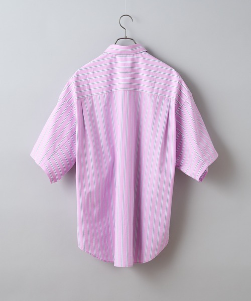 CIAOPANIC（チャオパニック）の「カラーストライプオーバーサイズボタンダウンシャツ（シャツ/ブラウス・メンズ・レッド/サックスブルー/イエロー・MEDIUM/LARGE）」の10枚目の写真