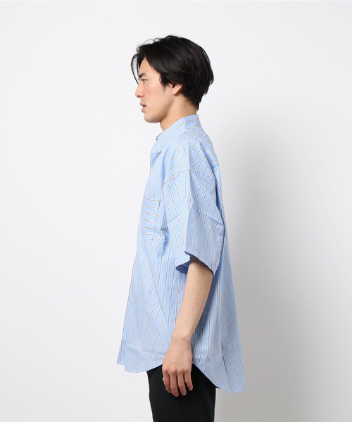 CIAOPANIC（チャオパニック）の「カラーストライプオーバーサイズボタンダウンシャツ（シャツ/ブラウス・メンズ・レッド/サックスブルー/イエロー・MEDIUM/LARGE）」の13枚目の写真