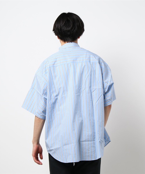 CIAOPANIC（チャオパニック）の「カラーストライプオーバーサイズボタンダウンシャツ（シャツ/ブラウス・メンズ・レッド/サックスブルー/イエロー・MEDIUM/LARGE）」の14枚目の写真