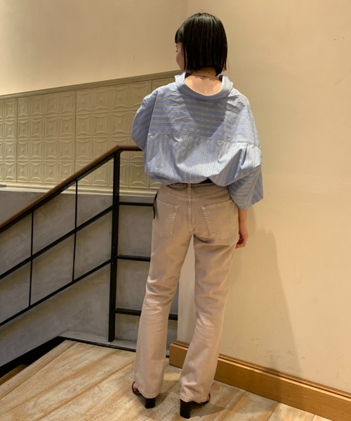 CIAOPANIC（チャオパニック）の「カラーストライプオーバーサイズボタンダウンシャツ（シャツ/ブラウス・メンズ・レッド/サックスブルー/イエロー・MEDIUM/LARGE）」の18枚目の写真