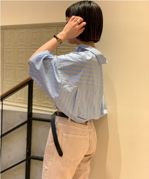 CIAOPANIC（チャオパニック）の「カラーストライプオーバーサイズボタンダウンシャツ（シャツ/ブラウス・メンズ・レッド/サックスブルー/イエロー・MEDIUM/LARGE）」の20枚目の写真