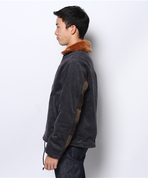 ALDIES（アールディーズ）の「CD N-1 JK コーデュロイN-1ジャケット（ミリタリージャケット・メンズ・ベージュ/グレー/ネイビー・SMALL/LARGE/MEDIUM/X-SMALL）」の5枚目の写真