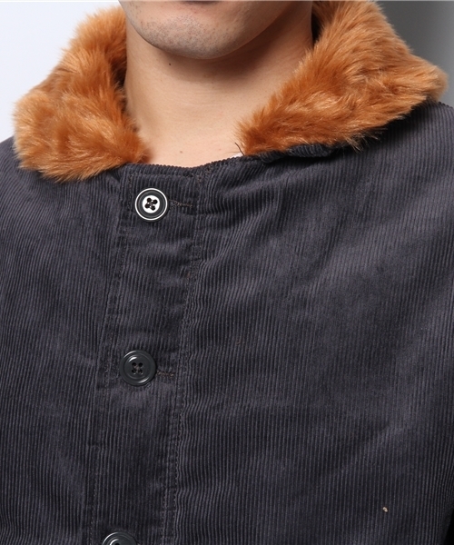 ALDIES（アールディーズ）の「CD N-1 JK コーデュロイN-1ジャケット（ミリタリージャケット・メンズ・ベージュ/グレー/ネイビー・SMALL/LARGE/MEDIUM/X-SMALL）」の15枚目の写真