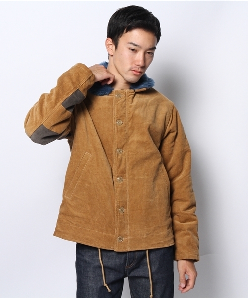 ALDIES（アールディーズ）の「CD N-1 JK コーデュロイN-1ジャケット（ミリタリージャケット・メンズ・ベージュ/グレー/ネイビー・SMALL/LARGE/MEDIUM/X-SMALL）」の6枚目の写真