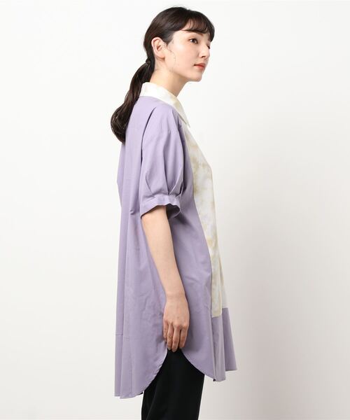 La SRIC(ラスリック)の「La SRIC / タイダイヨークシャツ(シャツ/ブラウス・レディース・ラベンダー/ホワイト・38)」の12枚目の写真