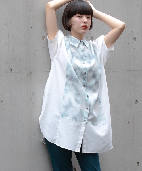 La SRIC(ラスリック)の「La SRIC / タイダイヨークシャツ(シャツ/ブラウス・レディース・ラベンダー/ホワイト・38)」の6枚目の写真