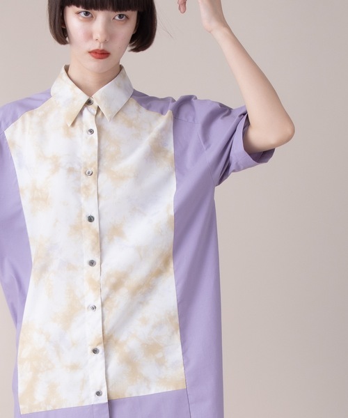 La SRIC(ラスリック)の「La SRIC / タイダイヨークシャツ(シャツ/ブラウス・レディース・ラベンダー/ホワイト・38)」の16枚目の写真
