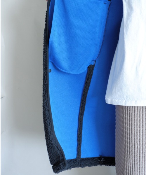 MANASTASH(マナスタッシュ)の「MANASTASH/マナスタッシュ W's MT. GORILLA LONG JKT '21 ウィメンズ マウントゴリラ ロングジャケット フリース(ノーカラーコート・レディース・ナチュラル/ブラック/ライトブラウン/オリーブ・MEDIUM)」の12枚目の写真