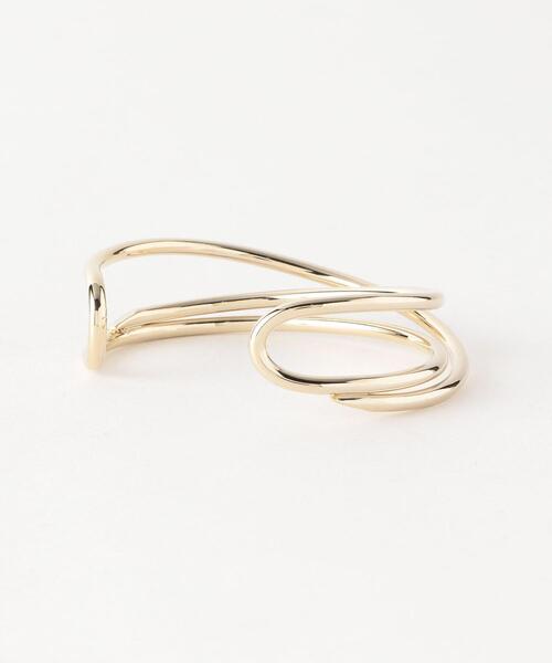 BEAUTY&YOUTH UNITED ARROWS（ビューティーアンドユースユナイテッドアローズ）の「BY メタルカーブクロスバングル（バングル/リストバンド・レディース・シルバー/ゴールド・FREE）」の4枚目の写真