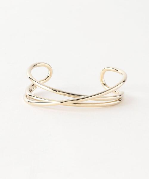 BEAUTY&YOUTH UNITED ARROWS（ビューティーアンドユースユナイテッドアローズ）の「BY メタルカーブクロスバングル（バングル/リストバンド・レディース・シルバー/ゴールド・FREE）」の6枚目の写真
