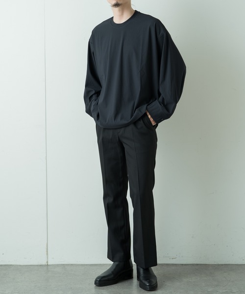 Lui's（ルイス）の「トリコットカフス付きカットソー（Tシャツ/カットソー・メンズ・グリーン/ブラック/ダークグレー/ホワイト・FREE）」の8枚目の写真