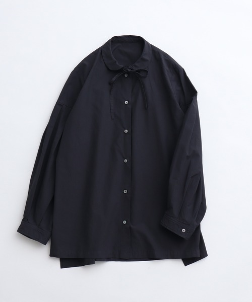 Lene(レネ)の「100/2タイプライター ちび丸衿ブラウス(シャツ/ブラウス・レディース・ホワイト/ブラック/ピンク・FREE)」の3枚目の写真