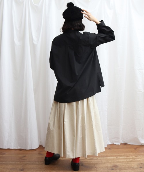 Lene(レネ)の「100/2タイプライター ちび丸衿ブラウス(シャツ/ブラウス・レディース・ホワイト/ブラック/ピンク・FREE)」の20枚目の写真