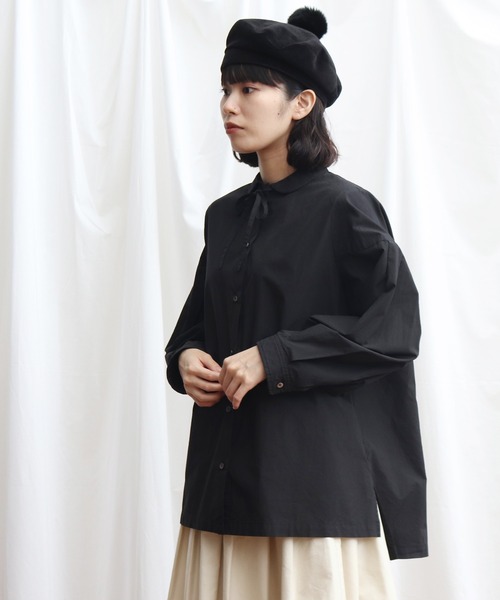 Lene(レネ)の「100/2タイプライター ちび丸衿ブラウス(シャツ/ブラウス・レディース・ホワイト/ブラック/ピンク・FREE)」の18枚目の写真