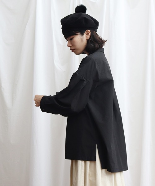 Lene(レネ)の「100/2タイプライター ちび丸衿ブラウス(シャツ/ブラウス・レディース・ホワイト/ブラック/ピンク・FREE)」の21枚目の写真