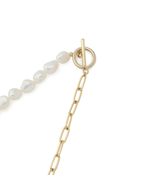 MADEMOISELLE ROPE'(マドモアゼル ロペ)の「淡水パールチェーンコンビネックレス(ネックレス・レディース・ゴールド・FREE)」の3枚目の写真