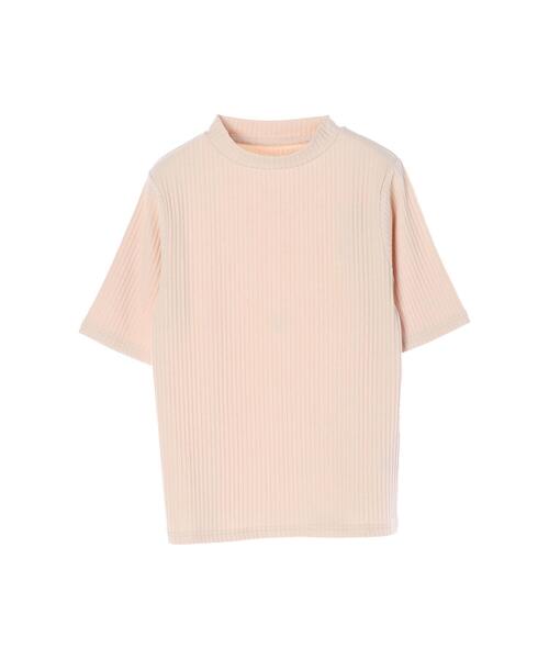koe（コエ）の「リブ5分袖プルオーバー＊（Tシャツ/カットソー・レディース・ベージュ/ブルー/グリーン/ブラック/アイボリー・L/M）」の6枚目の写真