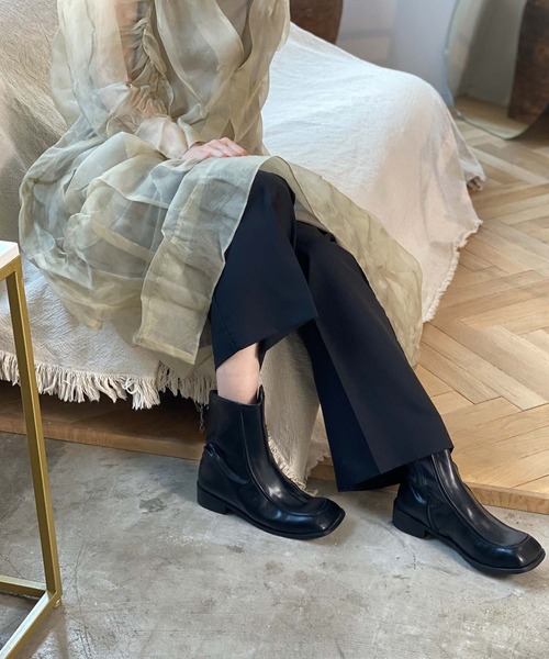chuclla(チュクラ)の「Low heel square toe boots chs21a011(ブーツ・レディース・ブラック/ブラウン・40/36/37/38/39)」の6枚目の写真