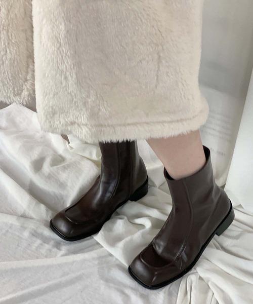 chuclla(チュクラ)の「Low heel square toe boots chs21a011(ブーツ・レディース・ブラック/ブラウン・40/36/37/38/39)」の12枚目の写真