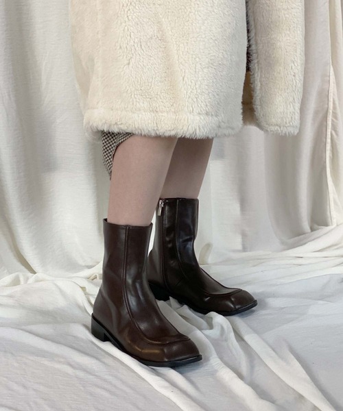 chuclla(チュクラ)の「Low heel square toe boots chs21a011(ブーツ・レディース・ブラック/ブラウン・40/36/37/38/39)」の15枚目の写真